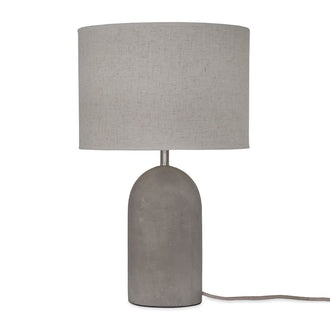 Tall Grey Concrete Table Lamp - Lighting