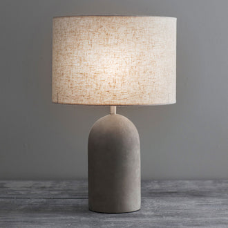 Tall Grey Concrete Table Lamp - Lighting