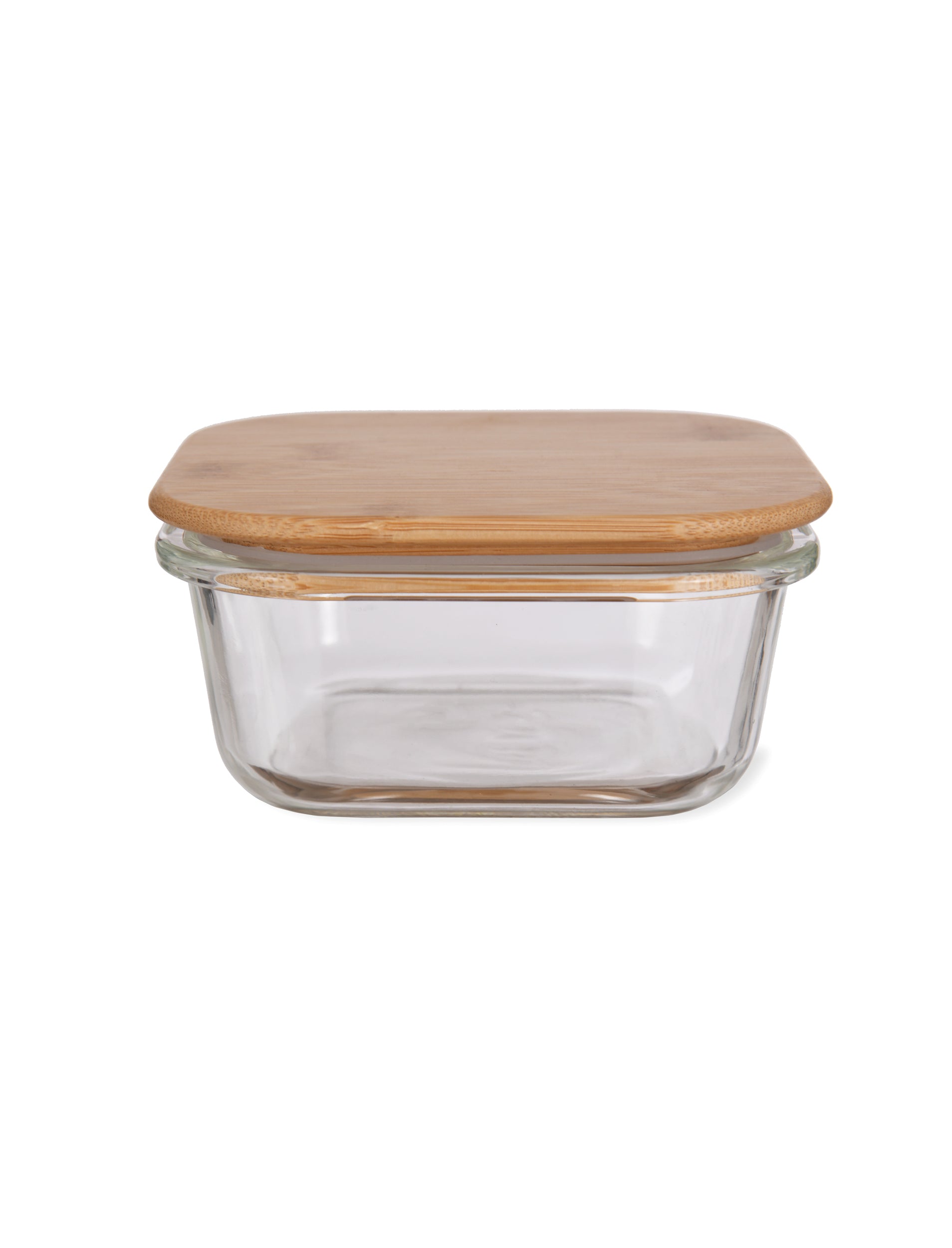 Bamboo & Glass Storage Container