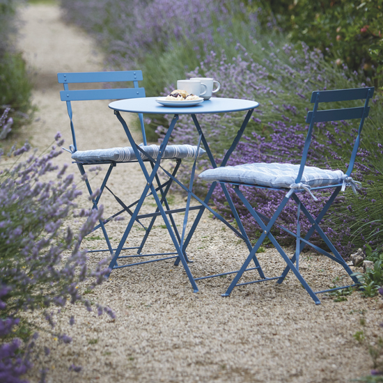Blue Metal Bistro Set