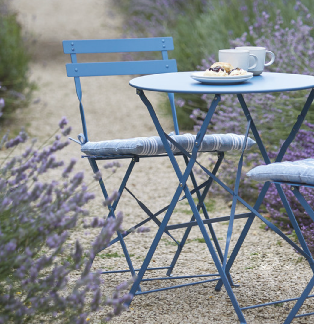 Blue Metal Bistro Set Next Day Dispatch