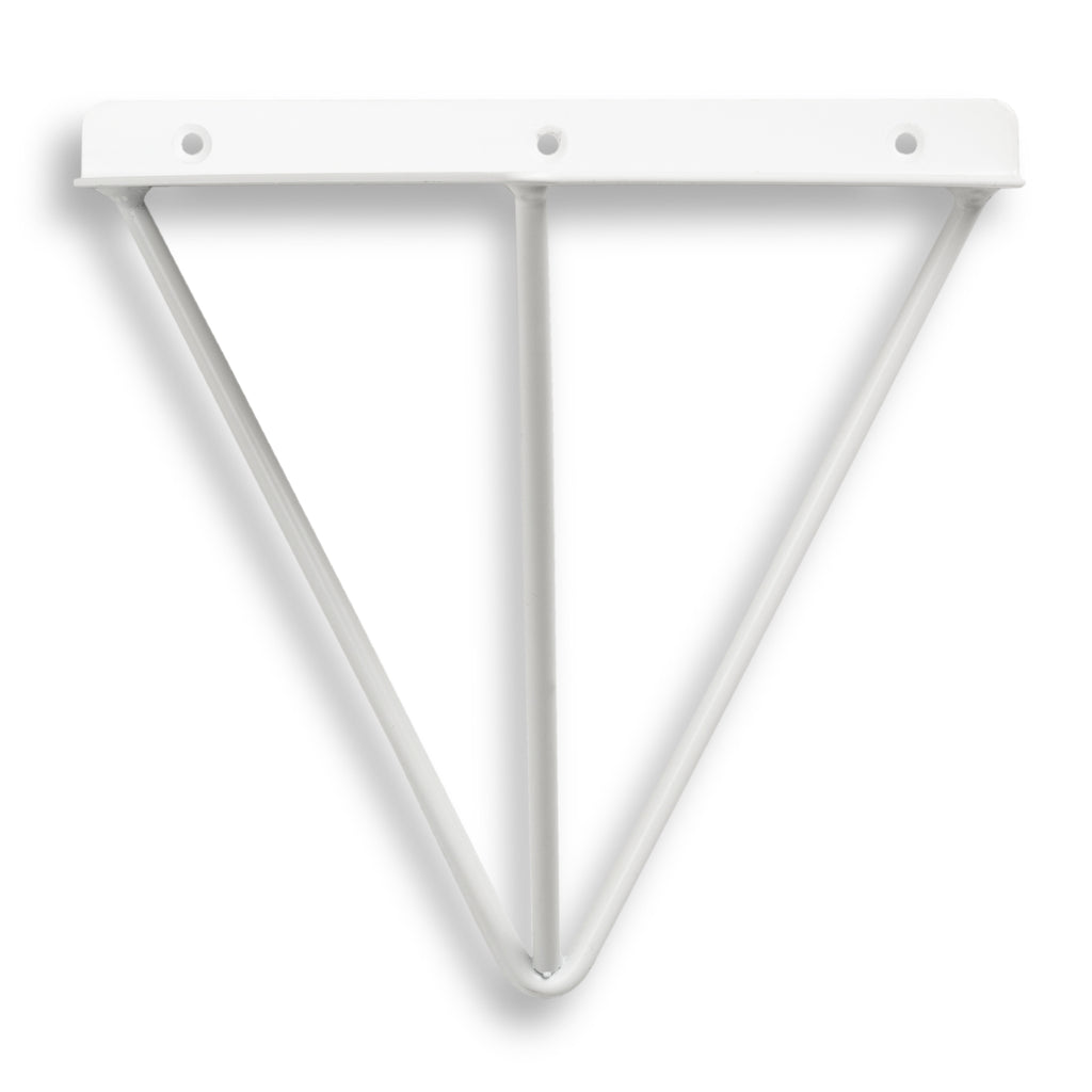 Bowes Raw Steel Shelf Bracket - Minimalist Hairpin Style