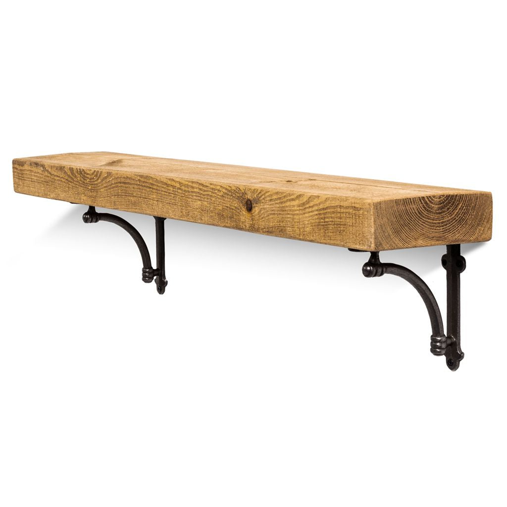 Causey Solid Wood Shelf & Brackets - 6x2 Rustic Shelf (15cmx5cm)