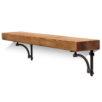 Causey Solid Wood Shelf & Brackets - 6x2 Smooth Shelf (14.5cmx4.5cm)