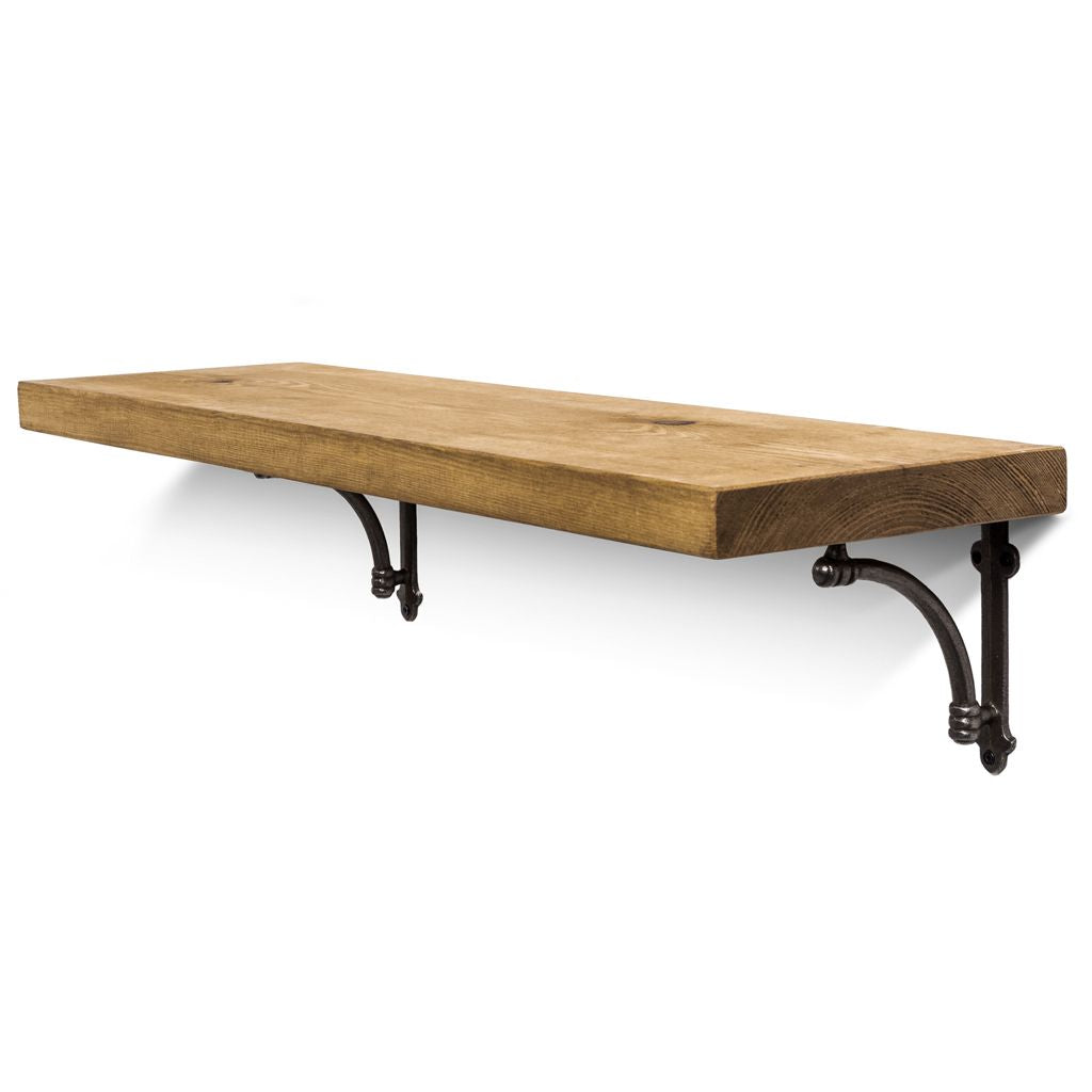 Causey Solid Wood Shelf & Brackets - 9x1.5 Smooth Shelf (22cmx3.5cm)