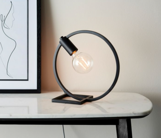Circle Black Table Lamp