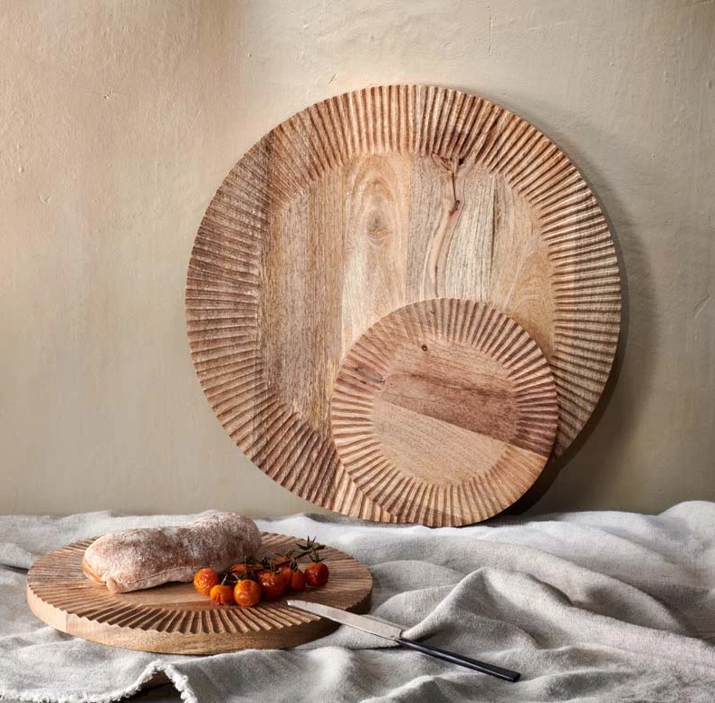 Circular Wooden Chopping Board  Large