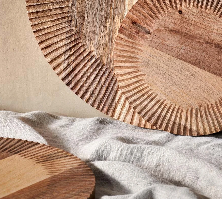 Circular Wooden Chopping Board  Large - Kitchenware