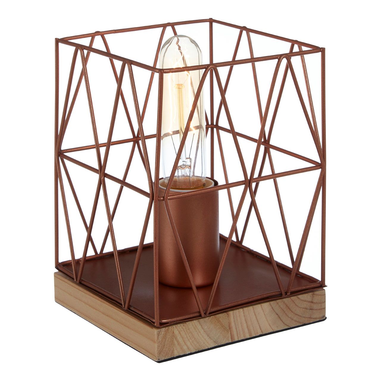 Copper Wire Geometric Table Lamp - 