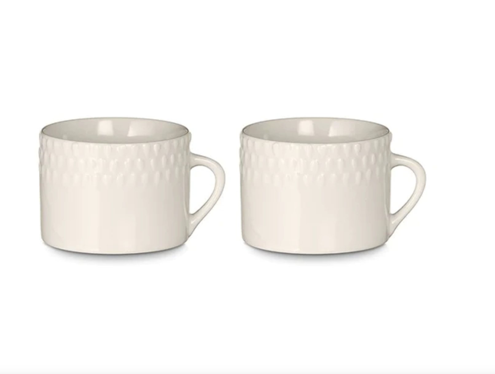 Cream Patterned Mugs - Set of 2 | Save 20%