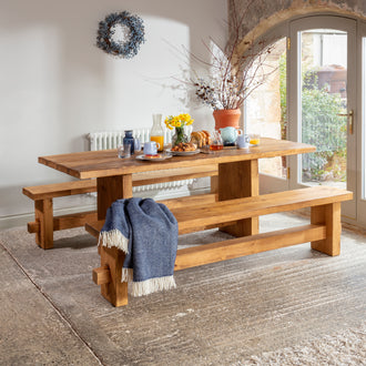 Derwent Dining Table And Benches - 