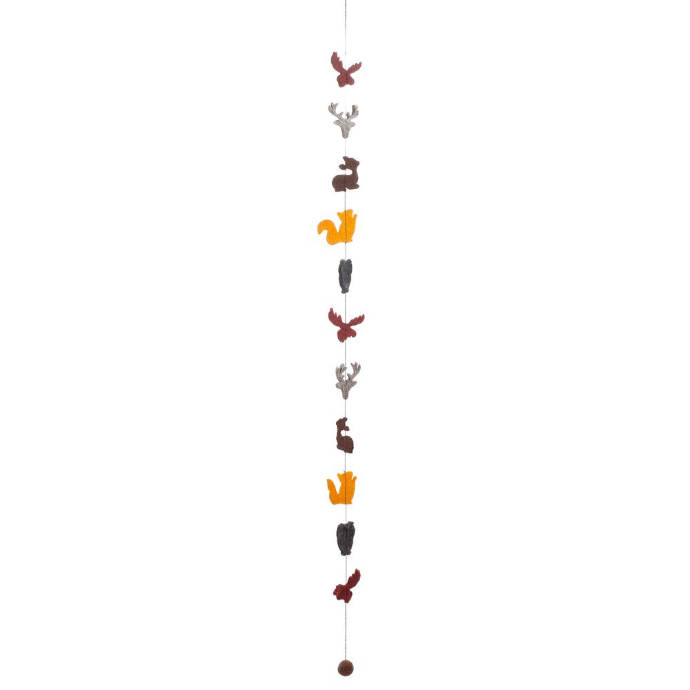 Felted Wool Woodland Animal Garland - Garlands & Decorations