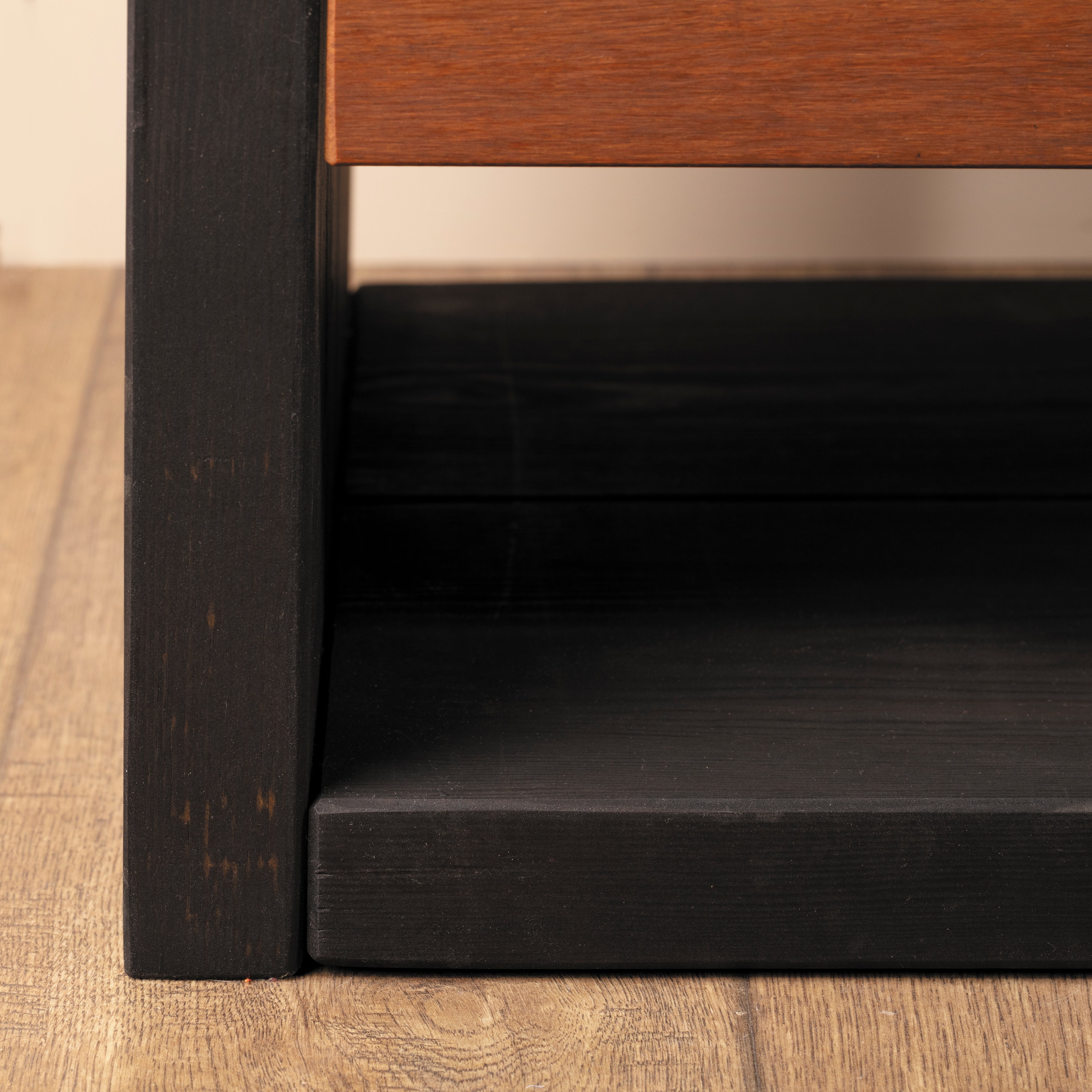 Kenton Black Bedside Table With Drawer
