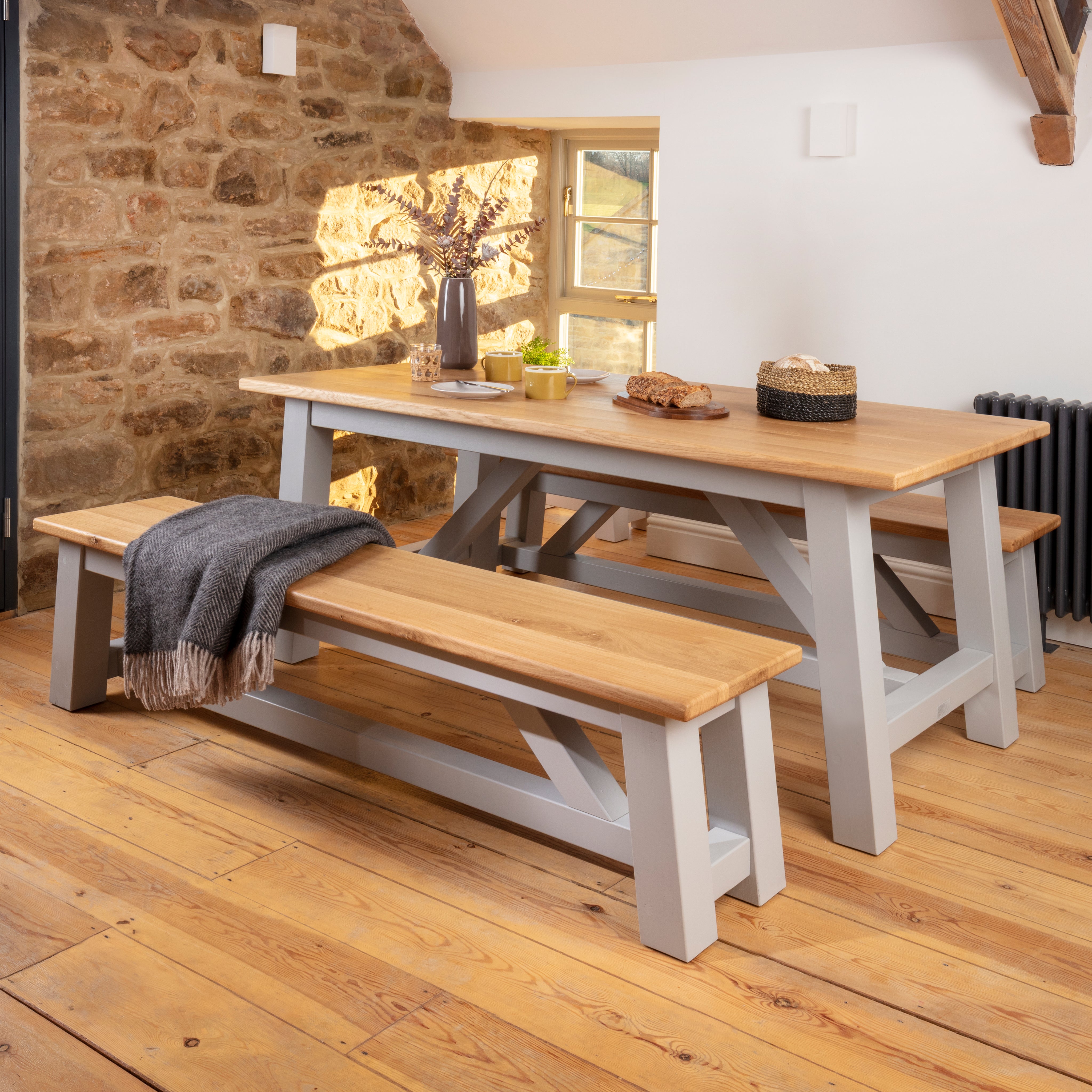 Langley Oak Dining Table