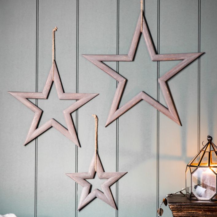 Large Wooden Star Decoration