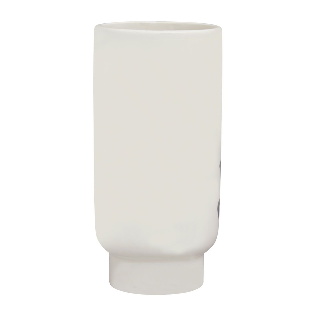 Modern White Vase With Abstract Design - 