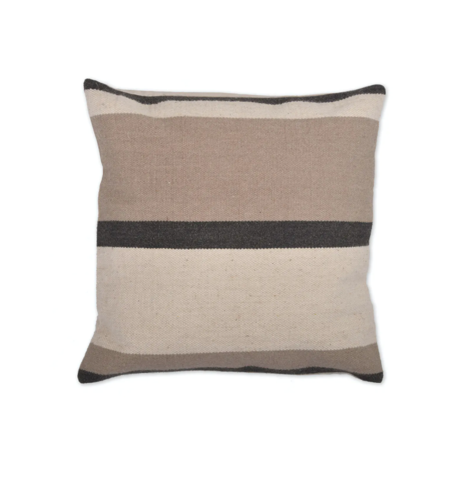 Neutral Striped Cushion - Outlet - Save 20%