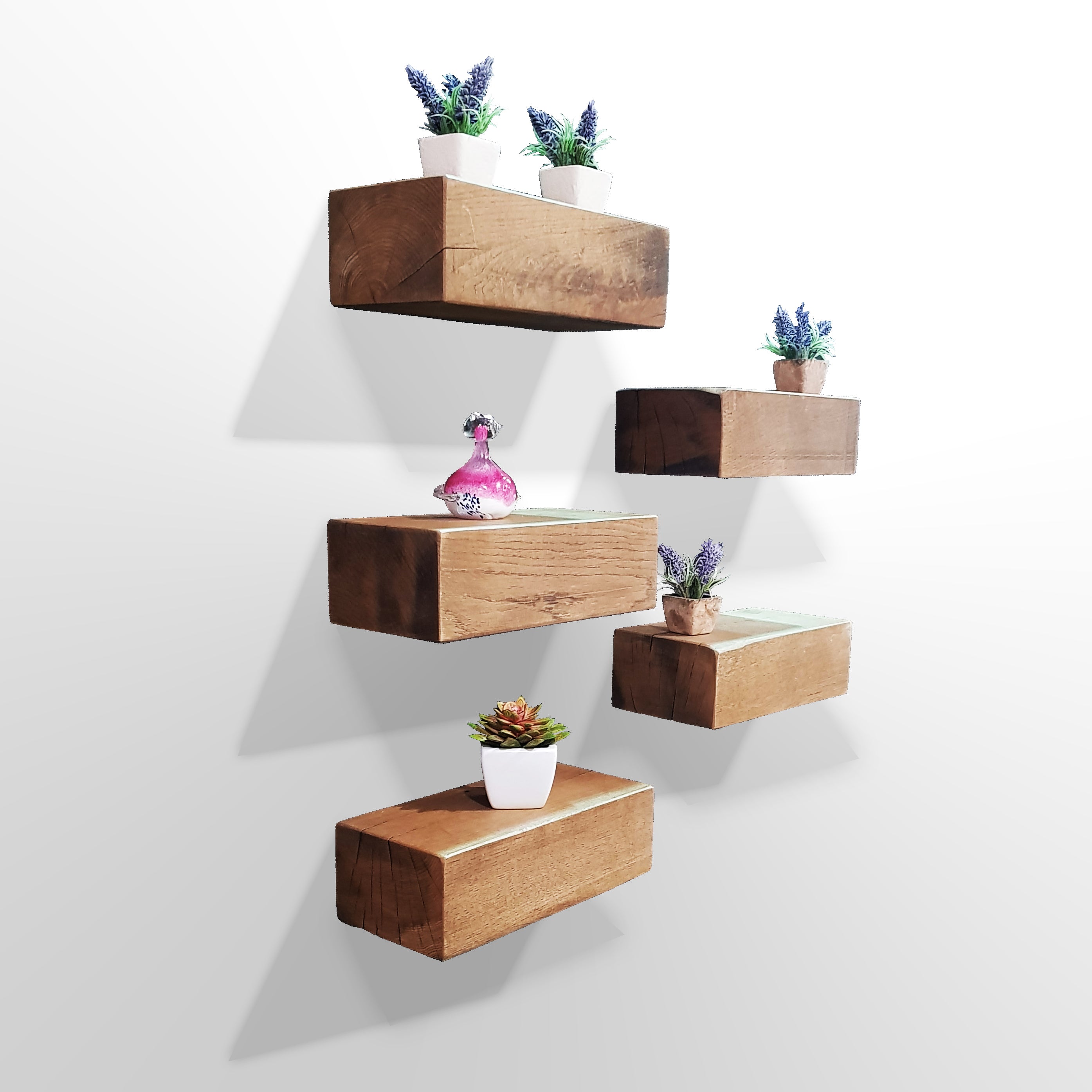Set of Oak Floating Shelves - Floating Shelves