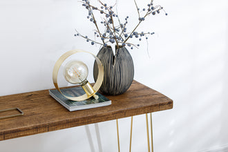 Brass Hoop Table Lamp - Lighting