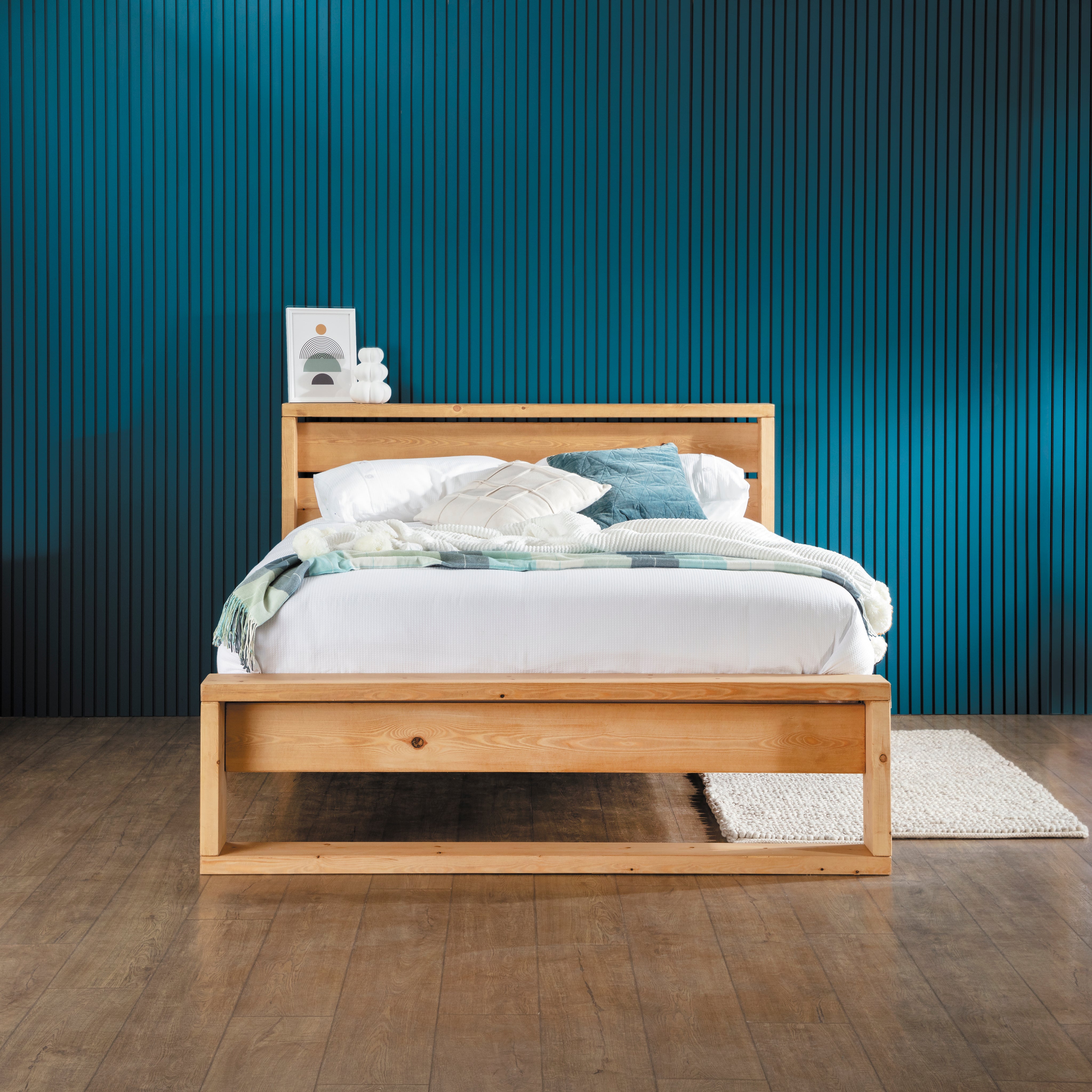 Slatted Frame Sandyford Slatted Headboard Bed Frame | Scandi Style