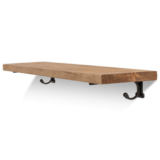 Hutton Solid Wood Shelf & Brackets - 9x1.5 Smooth Shelf (22cmx3.5cm)