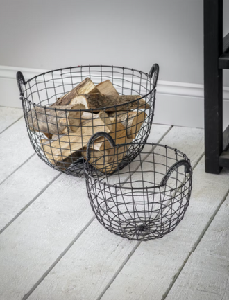Small Wire Log Basket