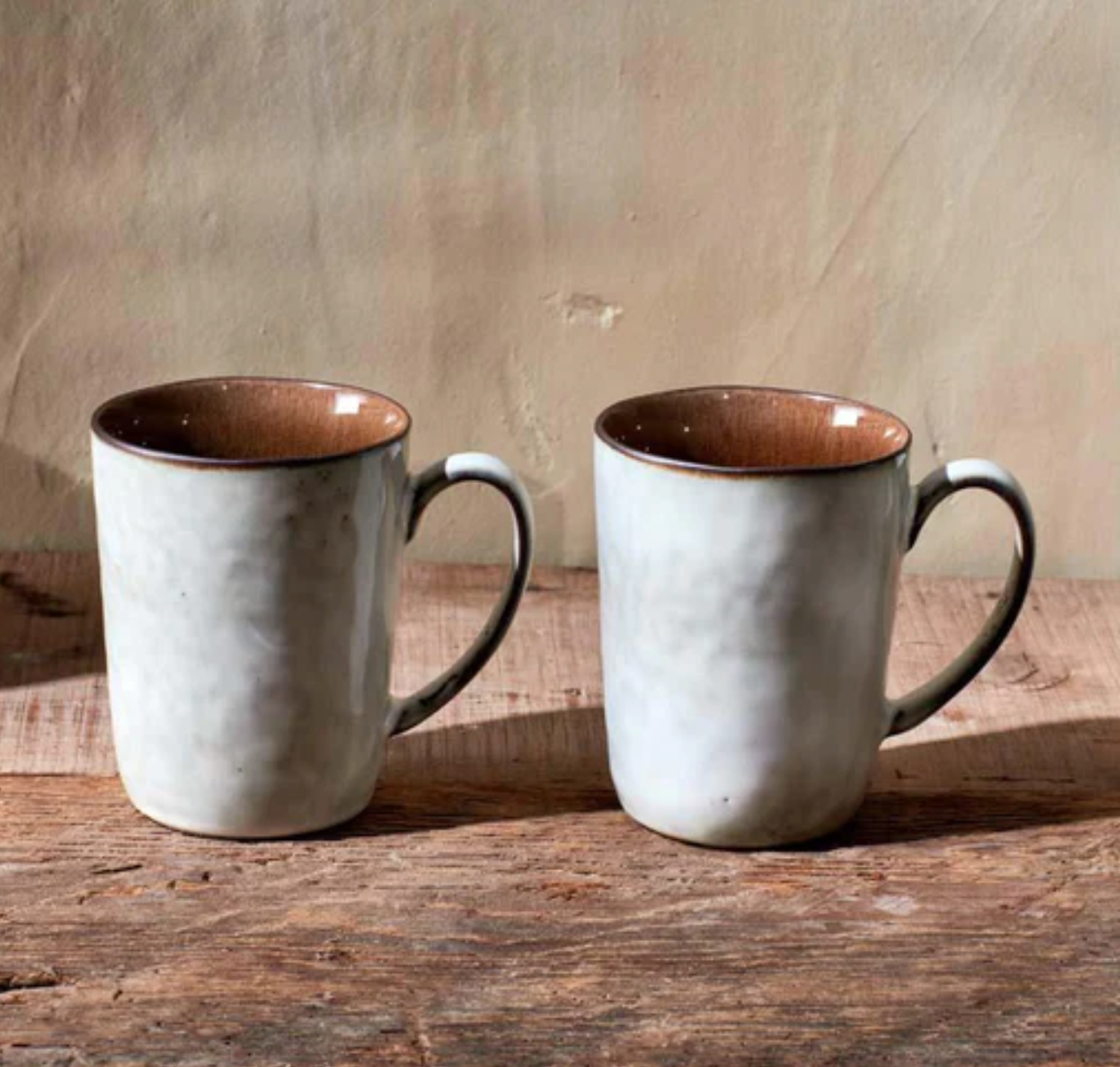 Stoneware Mugs - Set Of 2 - Kitchenware
