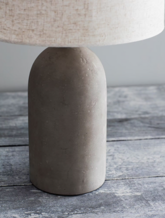 Tall Grey Concrete Table Lamp