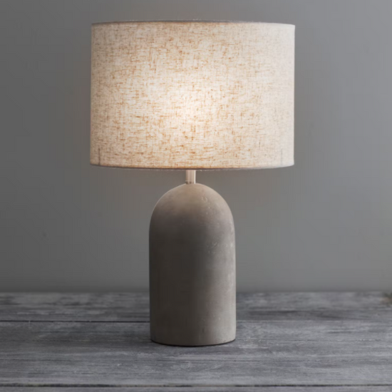 Grey concrete cheap table lamp