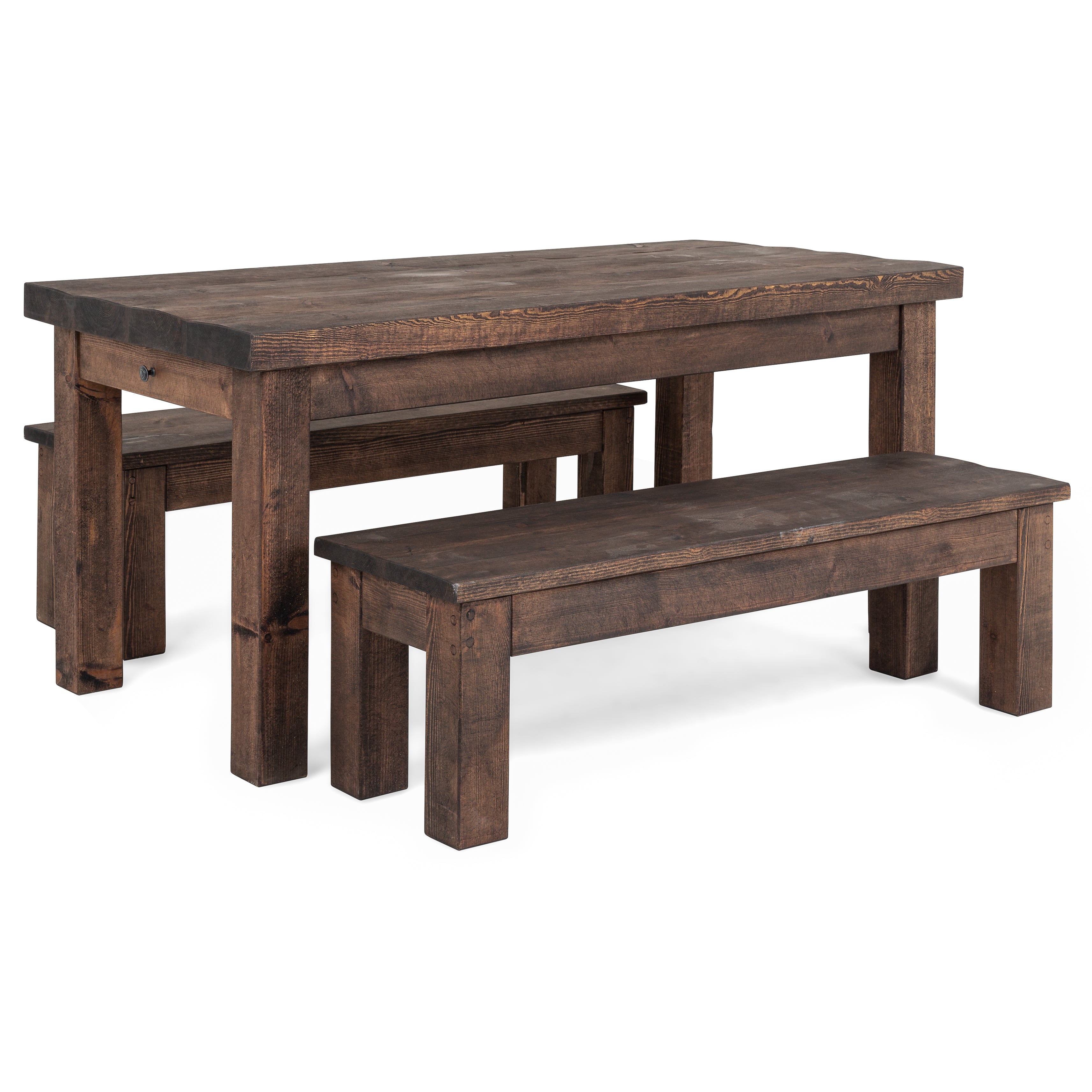 Wansbeck Dining Table And Benches With Storage