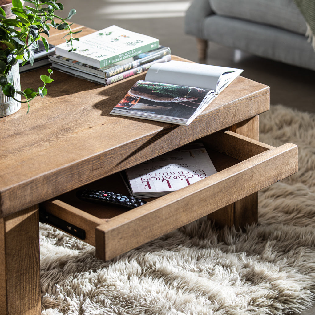 Wooden Square Coffee Table | Wansbeck Collection | Handmade UK
