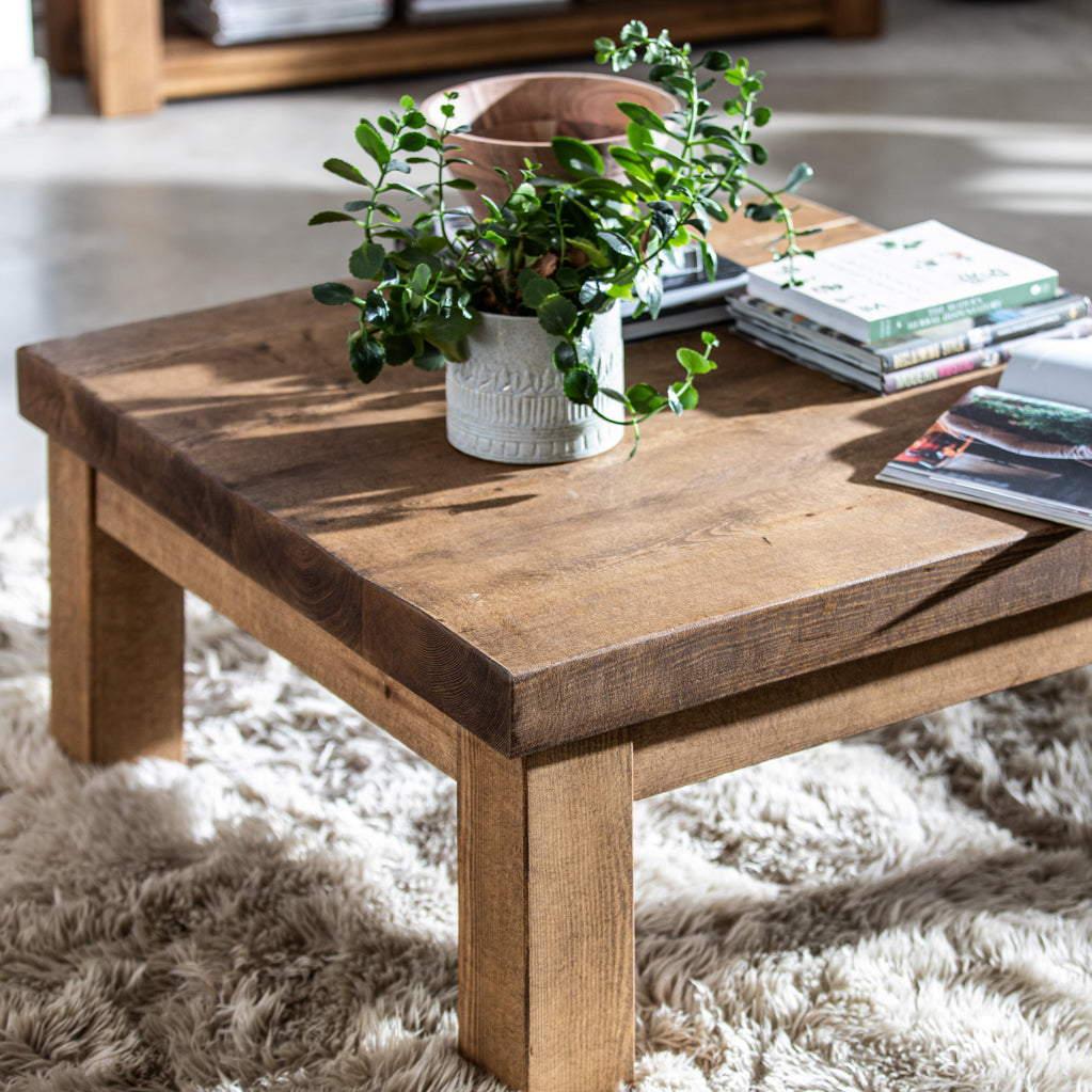 Wooden Square Coffee Table | Wansbeck Collection | Handmade UK