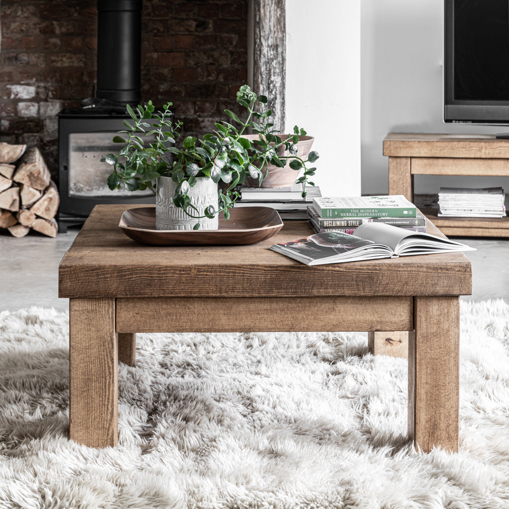 Wooden Square Coffee Table | Wansbeck Collection | Handmade UK