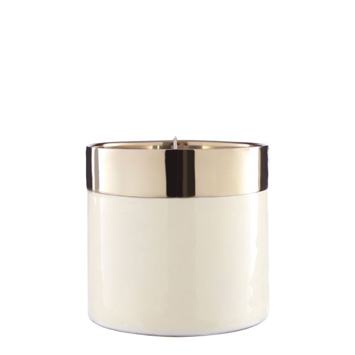 White & Gold Candle