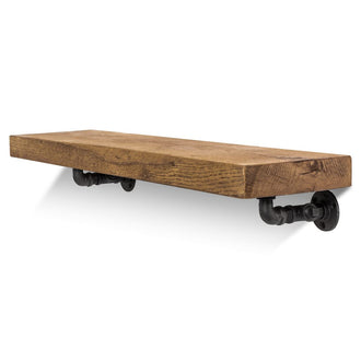 Wingate Solid Wood Shelf & Brackets - 8x2 Oak Shelf (19x4cm) - 