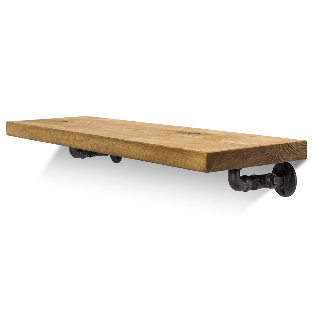 Wingate Solid Wood Shelf & Brackets - 9x1.5 Smooth Shelf (22cmx3.5cm)