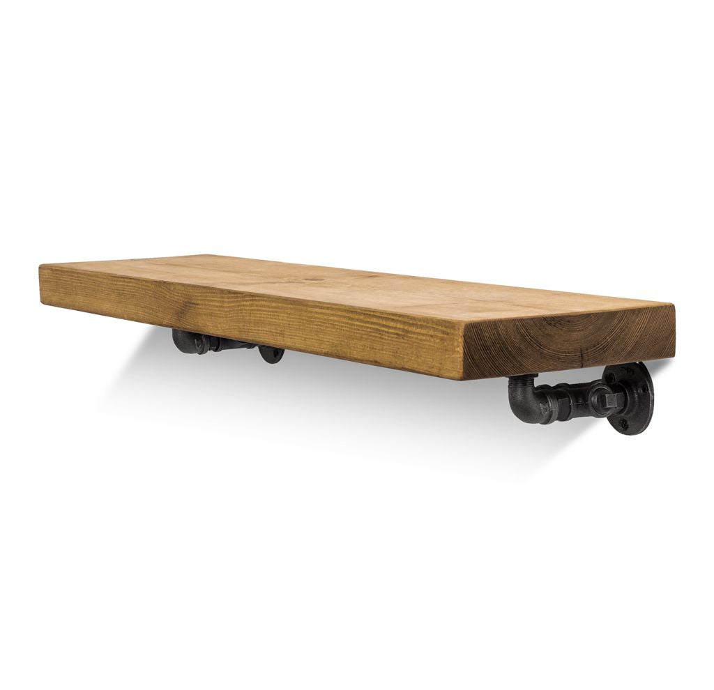 Wingate Solid Wood Shelf & Brackets - 9x2 Smooth Shelf (22cmx4.5cm)