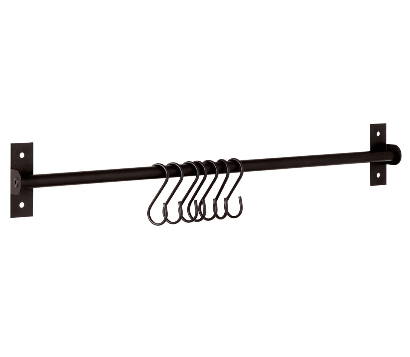 Black Metal Hanging Hooks - Set Of 10