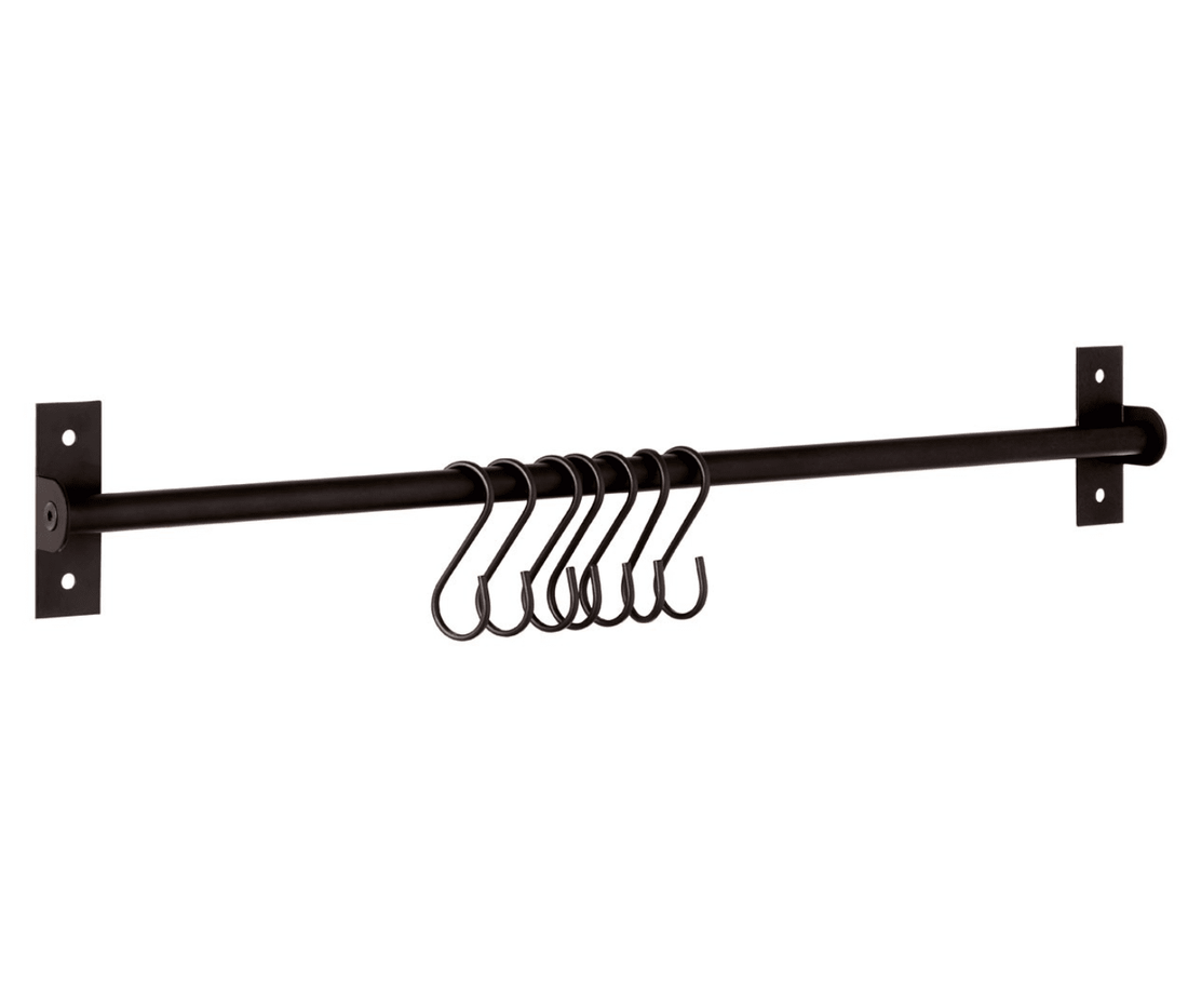 Hang Rails Black Black Metal Hanging Rail | Next Day Dispatch