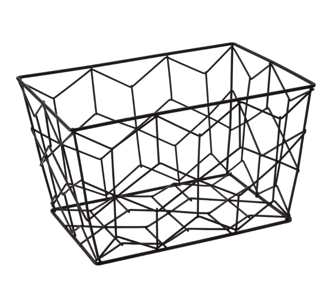 Black Metal Storage Basket