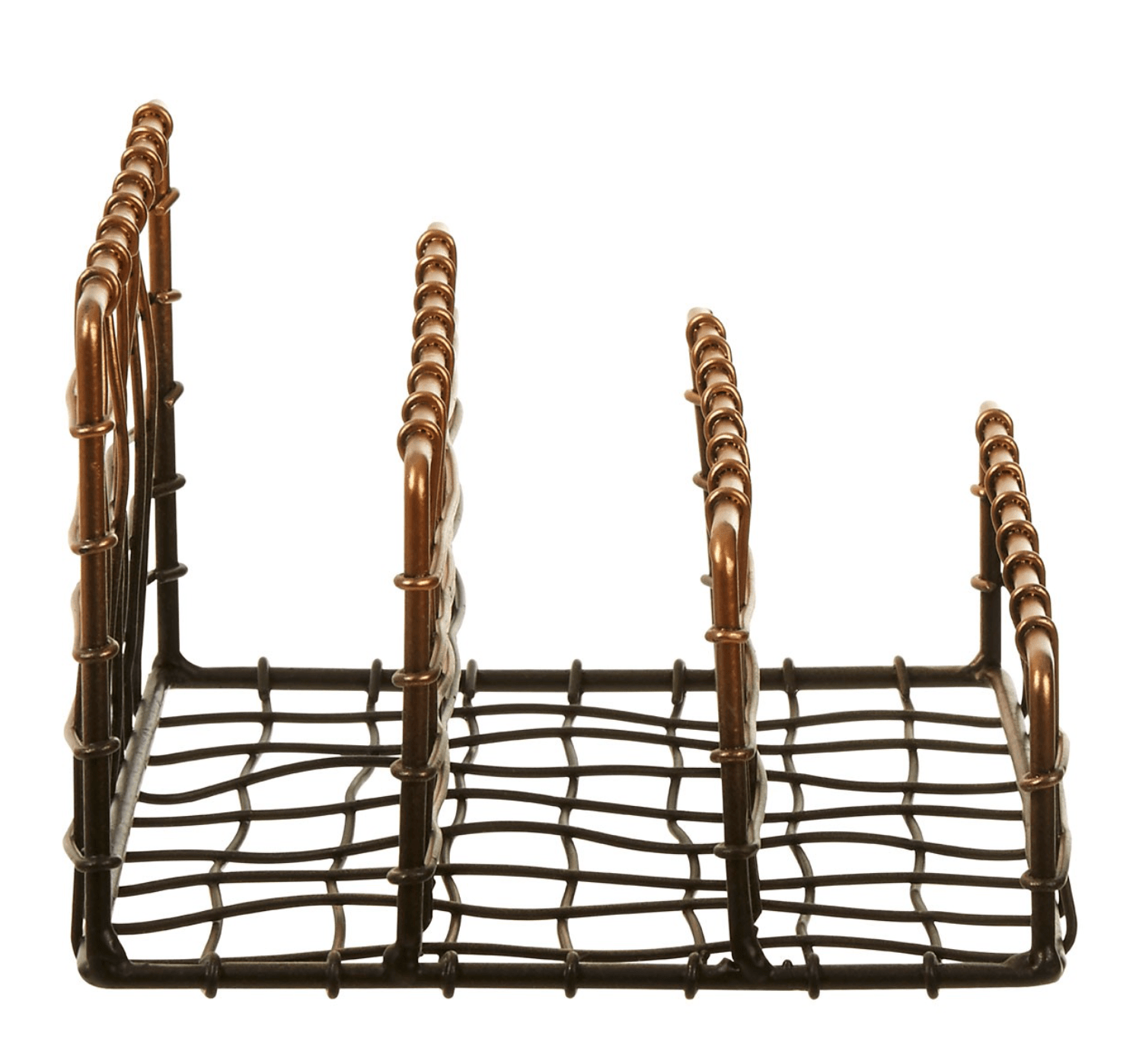 Copper And Black Metal Letter Rack