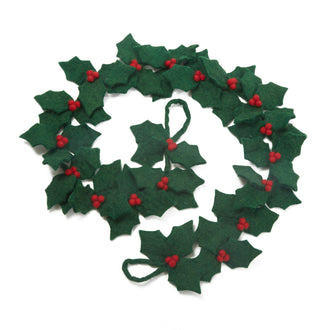 Felt Holly Garland