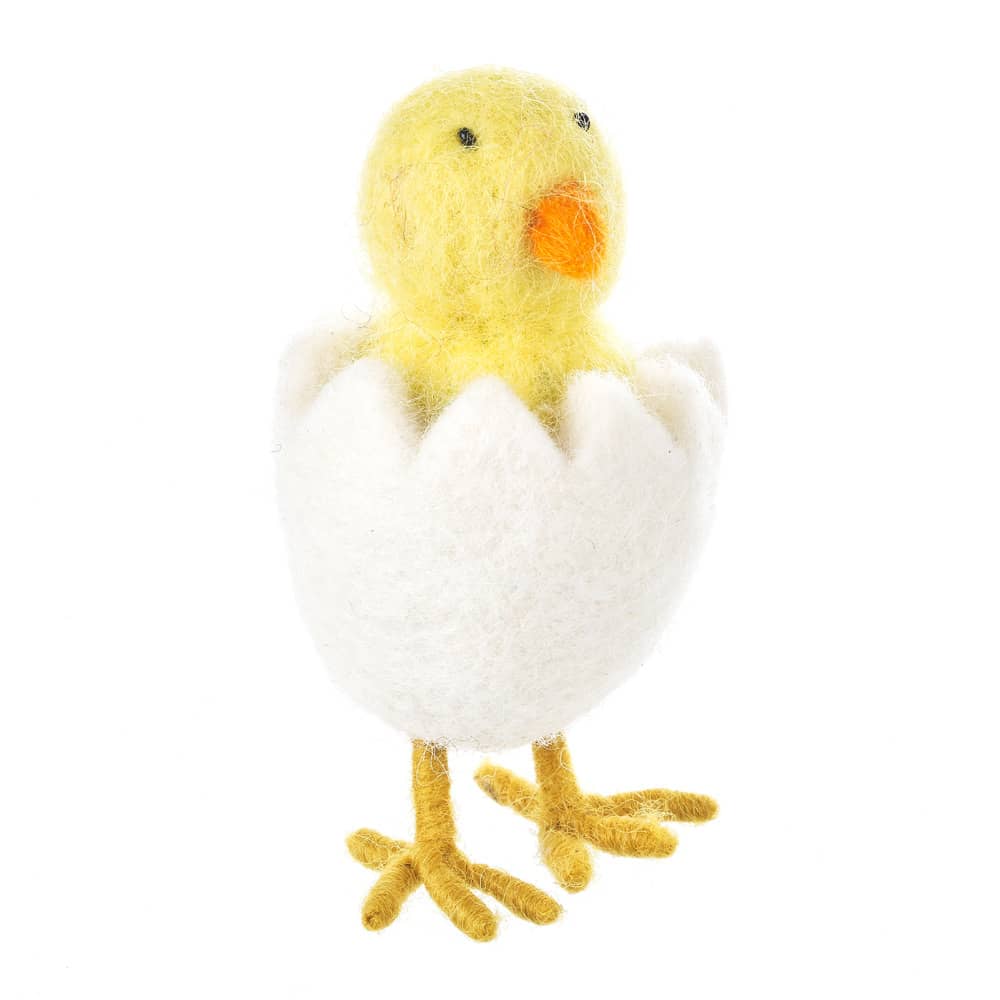 Felted Wool Easter Chick Decoration