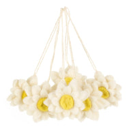 Felted Wool Hanging Daisies - Easter
