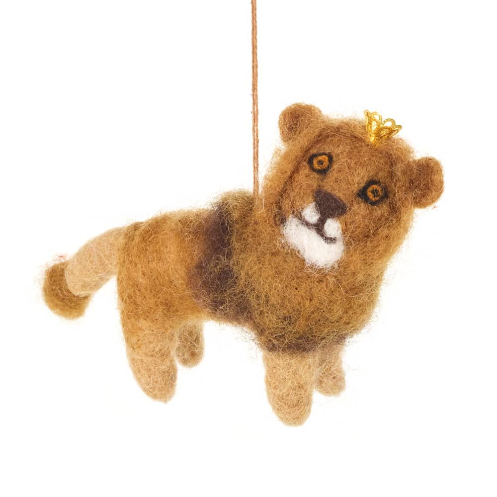 Felted Wool Lion Decoration - Outlet - Save 20%