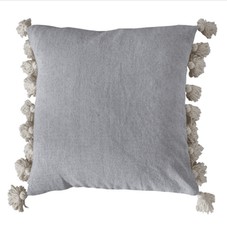 Grey Tassel Cushion - Soft Furnishings