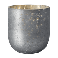 Iced Grey Candle Holder - Large - Fragrances & Candles