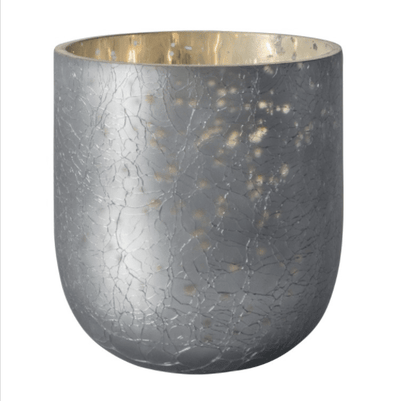 Iced Grey Candle Holder - Large - Fragrances & Candles