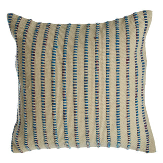 Striped Woven Cotton Cushion - Soft Furnishings