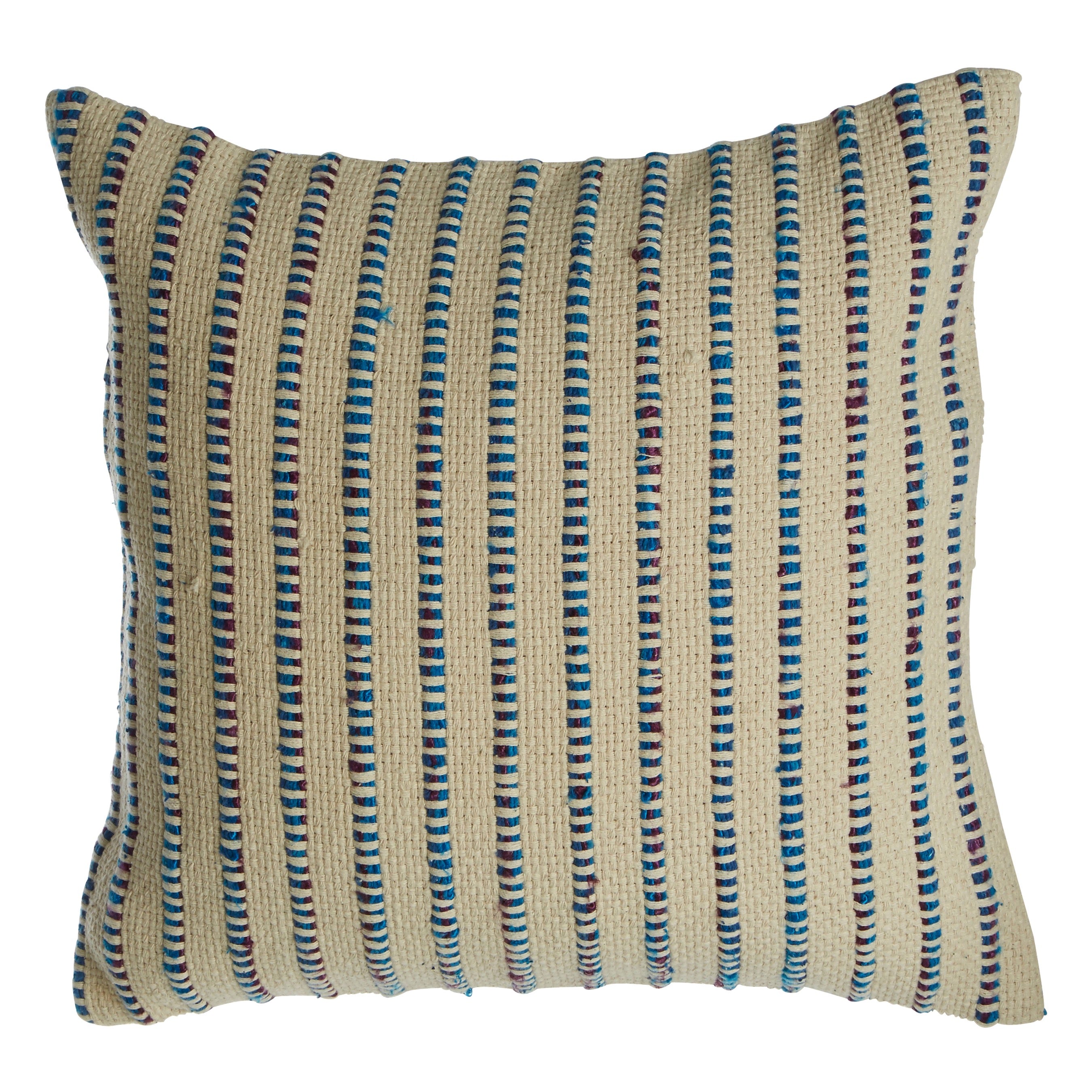 Striped Woven Cotton Cushion - Outlet - Save 20%